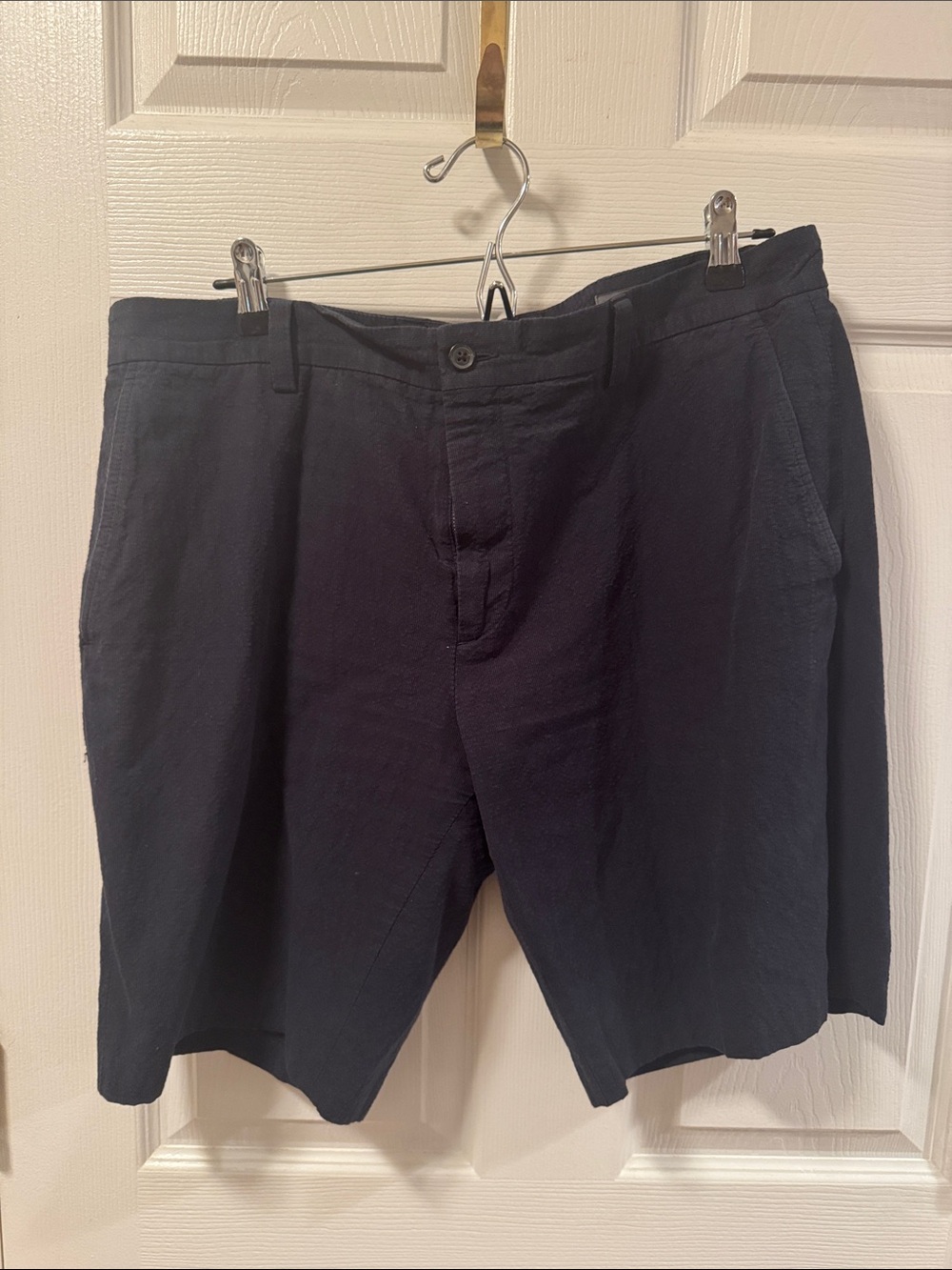 John Varvatos Dark Navy Flat-Front Men's Shorts